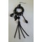 Black Dangle Earing With Chains Decoration