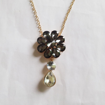 Free Shipping lloy Necklace With Flower Shape Pendant