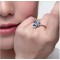 Lady's Fashion Flower Shape Crystal Stones Ring