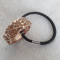 Elastic Hairband With Gold-Plated Alloy Ring