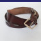 Fashion Dark Brown Leather Belt