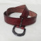 Stylish Dark Brown Leather Belt With Pattern