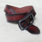 Stylish Dark Brown Leather Belt With Gradient