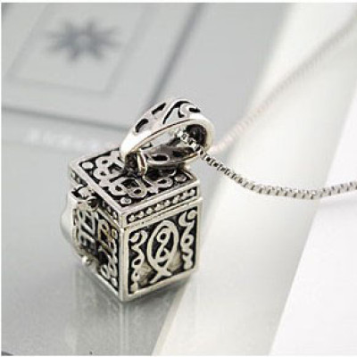 Free Shipping Pandora's Box Shape Couple Necklace