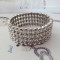 Rhodium Bracelet&Ring Set With Glass Stones