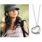 Free Shipping Silvery Heart Pendant Necklace