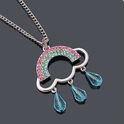 Free Shipping Rinbow And Drop Pendent Necklace