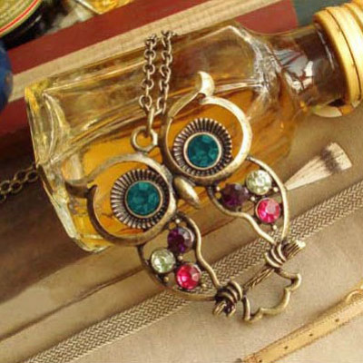 Free Shipping Hollow-out Owl Necklace