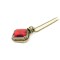 Free Shipping Square Red Stone Necklace