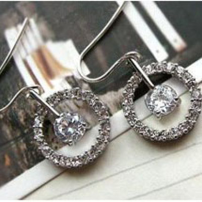 Shiny Earrings With Rhinestones