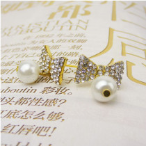 Free Shipping Pearl Earrings With Bow