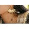 Free Shipping Fan-shaped Earrings With Crystal