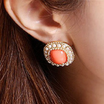 Free Shipping Square Candy Color Earrings