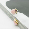 Free Shipping Heart Shape Earrings With Crown