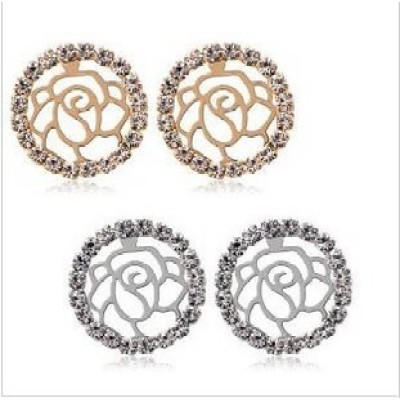 Free Shipping Hollow-out Flwer Shape With Rhinestones