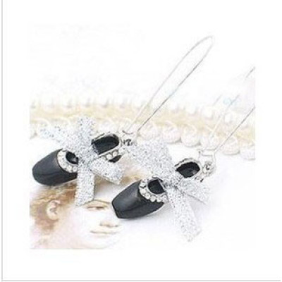 Free Shipping Ballet Shoe Shape Earrings With Bow