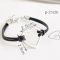 Fashion jewelry lovers silver smooth hollow love heart Faux Leather Bracelet