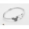 Cartoon full diamond pierced silver Mickey head Bracelet