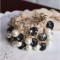 Vintage Jewelry myth Crystal Pearl Drop Chiffon Braided Bracelet Bangle