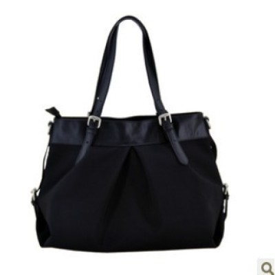 New European Style Black Waterproof Canvas Handbag Made By Oxford Fabrics