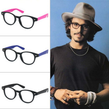The Same Style From Pirates of the Caribbean Johnny Depp Of Round Glasses And Fashion Spectacle Frames Without Lenses