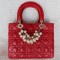 [Free Shipping]The Classical Handbag With Ornaments Pearl Chain