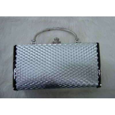 Wholesale Princess Evening Handbags With Silver Oblique Grid Lattice