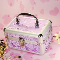 Purple Princess Evening Handbag With Butterfly Pattern