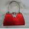 Red Princess Evening Handbag With Buttefly Pattern