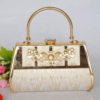 Gold Shiny Princess Evening Handbag