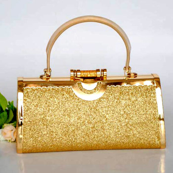 Gold Princess Evening Frosted Handbag