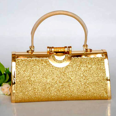 Gold Princess Evening Frosted Handbag