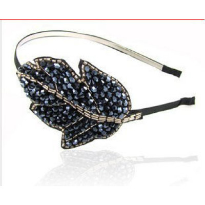 European and American style crystal beads leaves texture female fine Headband Headdress