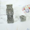 [Free Shipping] A Set Of Bracelet And Ring With Rhinestones