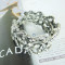 [Free Shipping]  Flower Shape Fashion Alloy Bracelet With Rhinestones