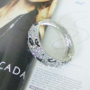 [Free Shipping ]  Oval Fashion Alloy Bracelet With Purple Rhinestones