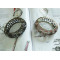 [Free Shipping ]  Fashion Alloy Bracelet With Flower Patterns