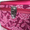 Red Makeup Bag With Flower Patterns