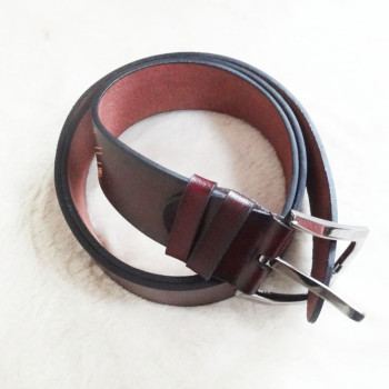 [Free Shipping] Genuine Leather Belt With Line  Patterns