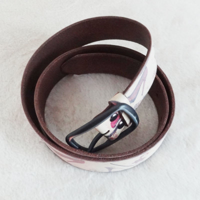[Free Shipping] Genuine Leather Belt With Shoes Patterns
