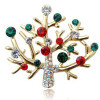 Free shipping  over drilling Fireworks New Year Wishing Tree Christmas tree flashing diamond brooch corsage