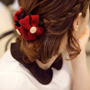 Free Shipping Wool Knitted Bow Tie Chuck Flower Headband