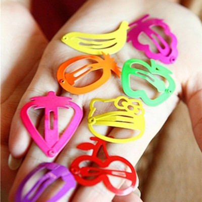 Free Shipping Cute Candy Color Painting Colorful Fruits Hairpin