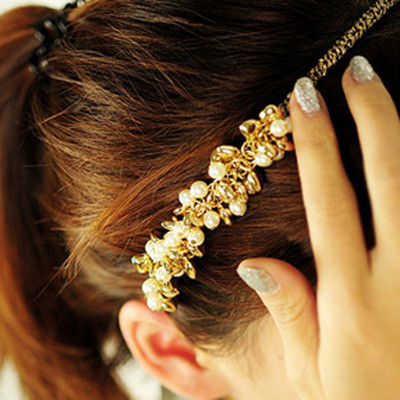Free Shipping European And American Refined Love Pearl Hairband