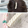 Free Shipping Single-row Pearl Hair Plug Inserted Comb Hairbrush