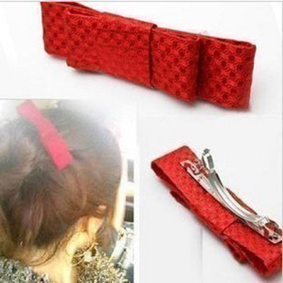 Free Shipping Red Hairpin Rose Bow Lovely Hairpin