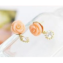 Free shipping Fashion jewelry fine lady sparkling CZ Pendant Earring girl rose