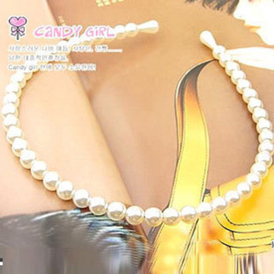 Free Shipping Candy-colored Lovely Pearl Hairband