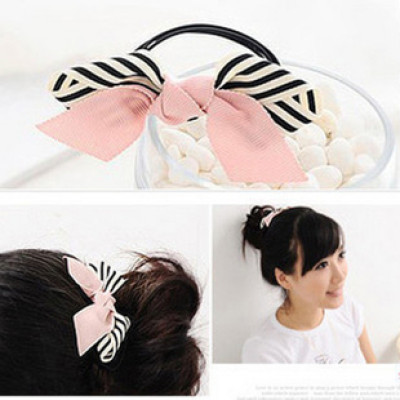 Free Shipping Exquisite Jewelry Fashion Striped Fabric Bow Hairband