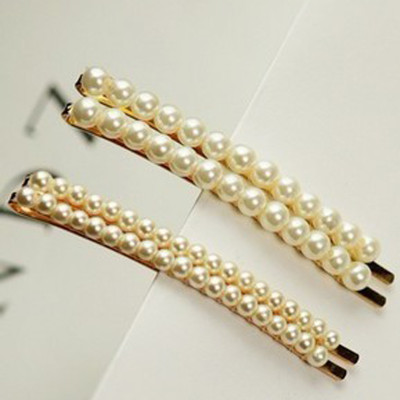 Free Shipping Pearls Concise Barrette Hairpin